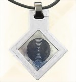 Schutzschild Harmonisierungs-Chip mit Anhänger weiss Harmony-Chip Anhänger weiss